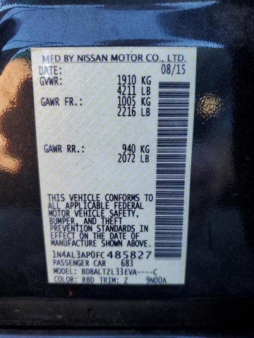 1N4AL3AP0FC485827 - 2015 NISSAN ALTIMA 2.5 BLACK photo 12