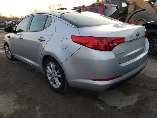 5XXGN4A76DG231167 - 2013 KIA OPTIMA EX SILVER photo 2