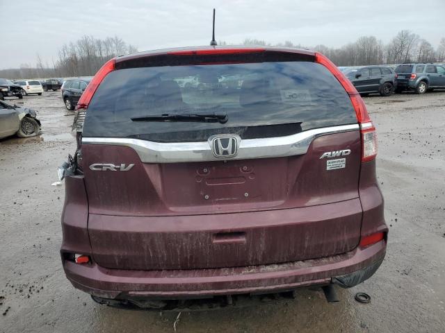 2HKRM4H5XFH625231 - 2015 HONDA CR-V EX BURGUNDY photo 6