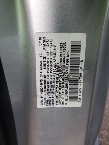 5FNRL5H44BB012420 - 2011 HONDA ODYSSEY EX SILVER photo 13