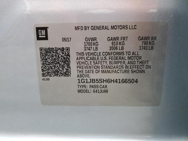 1G1JB5SH6H4166504 - 2017 CHEVROLET SONIC LS 蓝色 照片 12