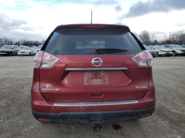 KNMAT2MV8GP651357 - 2016 NISSAN ROGUE S RED photo 6