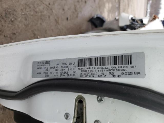 1C6RR7TT9KS601711 - 2019 RAM 1500 CLASS SLT 白色 照片 12