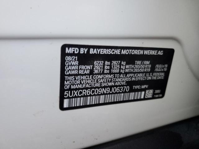 5UXCR6C09N9J06370 - 2022 BMW X5 XDRIVE40I WHITE photo 14