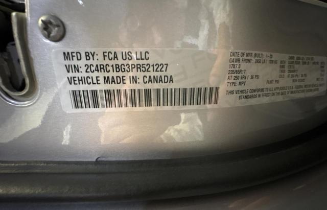 2C4RC1BG3PR521227 - 2023 CHRYSLER PACIFICA TOURING L Gümüş foto 10
