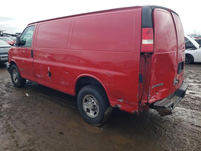 1GCGG25V451214209 - 2005 CHEVROLET EXPRESS G2 RED photo 2