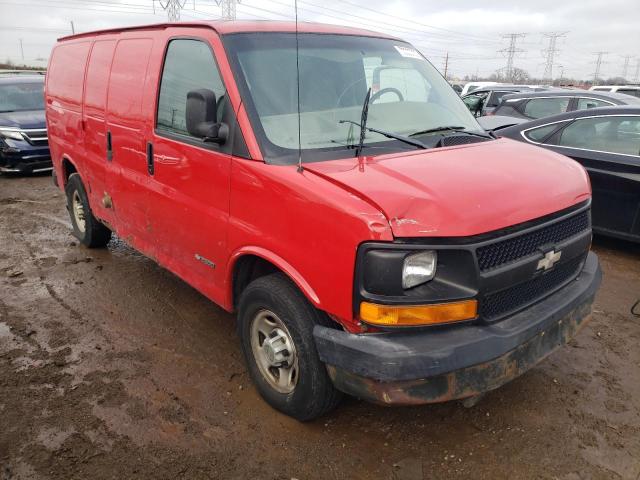 1GCGG25V451214209 - 2005 CHEVROLET EXPRESS G2 RED photo 4