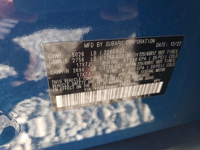 4S4BTGUD0P3153844 - 2023 SUBARU OUTBACK WILDERNESS BLUE photo 13