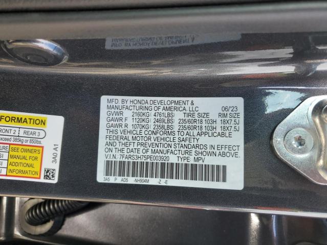 7FARS3H75PE003920 - 2023 HONDA CR-V EXL GRAY photo 13