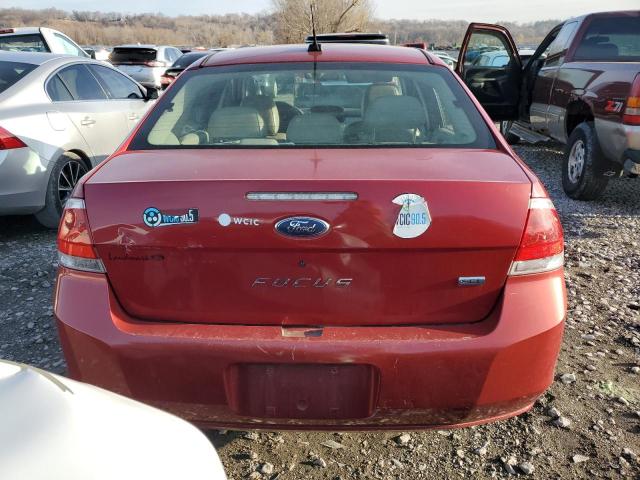 1FAHP37N89W267629 - 2009 FORD FOCUS SEL RED photo 6