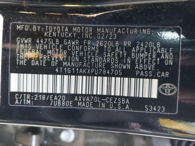 4T1G11AKXPU784705 - 2023 TOYOTA CAMRY SE NIGHT SHADE BLACK photo 13