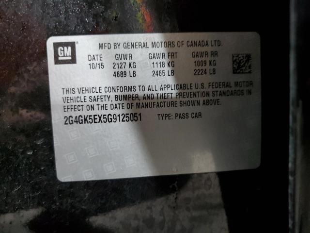 2G4GK5EX5G9125051 - 2016 BUICK REGAL 黑色 照片 12