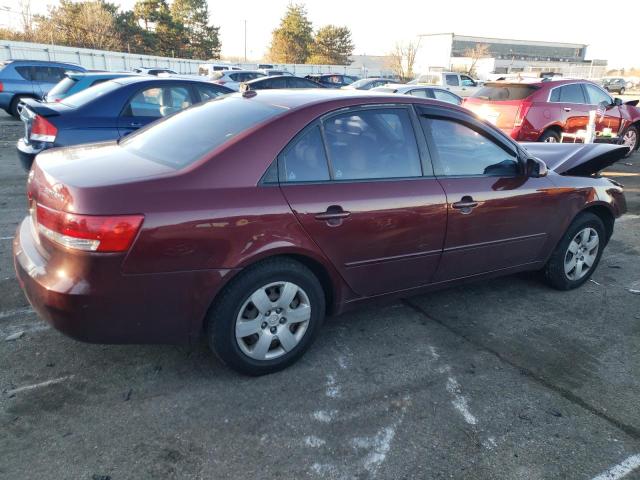 5NPET46C08H338521 - 2008 HYUNDAI SONATA GLS RED photo 3