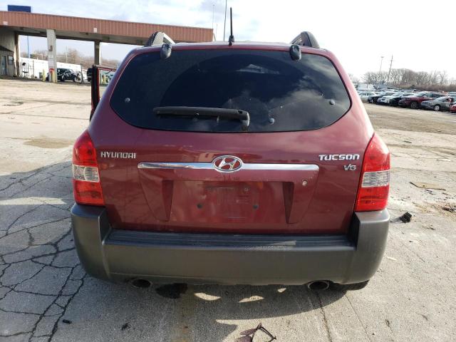 KM8JN12D75U042544 - 2005 HYUNDAI TUCSON GLS MAROON photo 6