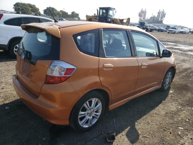 JHMGE8H45AS021551 - 2010 HONDA FIT SPORT ORANGE photo 3