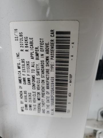 19UUB2F32GA006459 - 2016 ACURA TLX WHITE photo 12