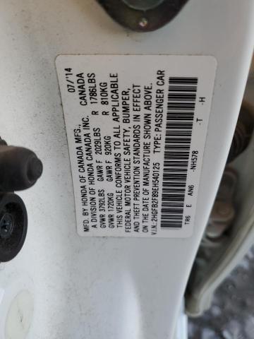 2HGFB2F89EH540125 - 2014 HONDA CIVIC EX WHITE photo 12