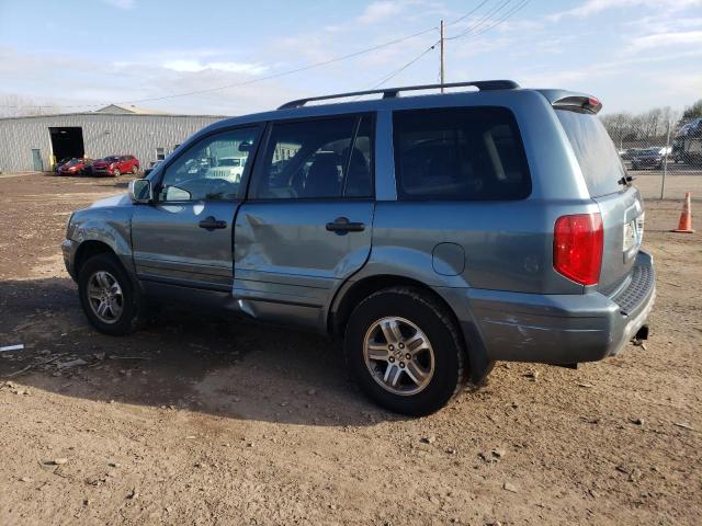 2HKYF18575H559904 - 2005 HONDA PILOT EXL TURQUOISE photo 2