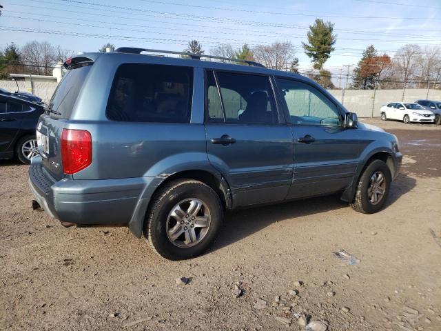 2HKYF18575H559904 - 2005 HONDA PILOT EXL TURQUOISE photo 3