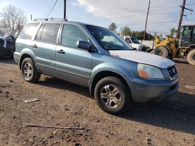 2HKYF18575H559904 - 2005 HONDA PILOT EXL TURQUOISE photo 4