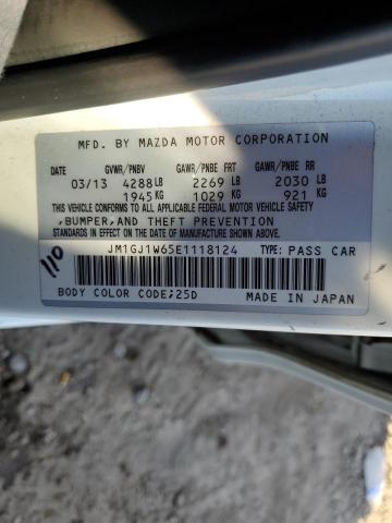 JM1GJ1W65E1118124 - 2014 MAZDA 6 GRAND TOURING WHITE photo 12