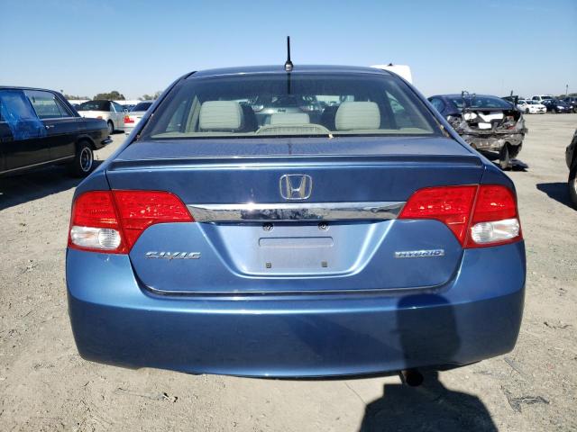 JHMFA3F28AS002925 - 2010 HONDA CIVIC HYBRID BLUE photo 6