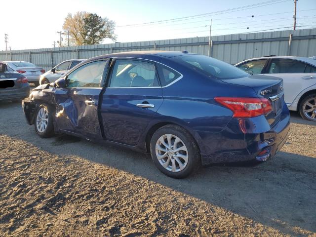 3N1AB7AP6KY281168 - 2019 NISSAN SENTRA S BLUE photo 2