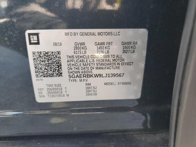 5GAERBKW9LJ139567 - 2020 BUICK ENCLAVE ESSENCE Սև լուսանկար 13