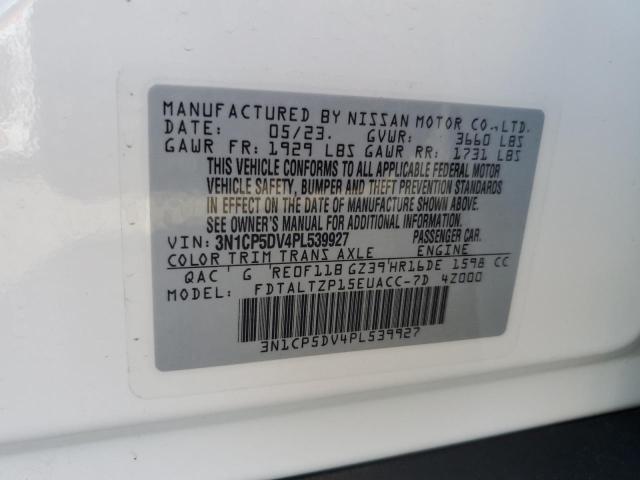 3N1CP5DV4PL539927 - 2023 NISSAN KICKS SR WHITE photo 12