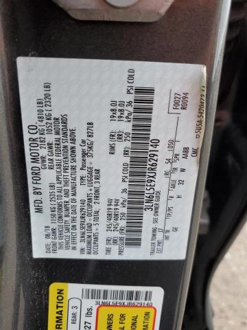 3LN6L5E9XJR629140 - 2018 LINCOLN MKZ RESERVE ნაცრისფერი ფოტო 12