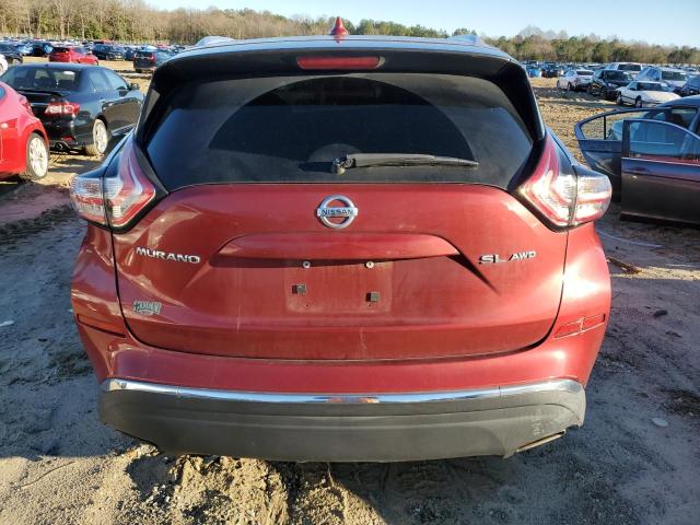 5N1AZ2MH0GN152147 - 2016 NISSAN MURANO S RED photo 6