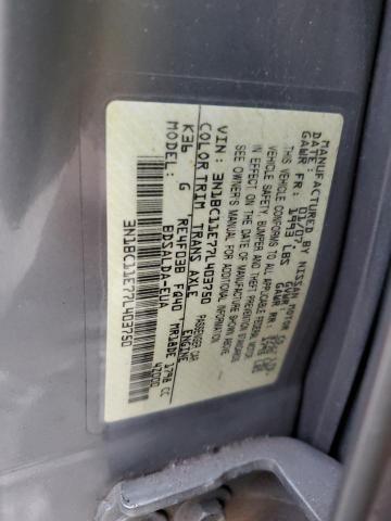 3N1BC11E77L403750 - 2007 NISSAN VERSA S GREEN photo 13