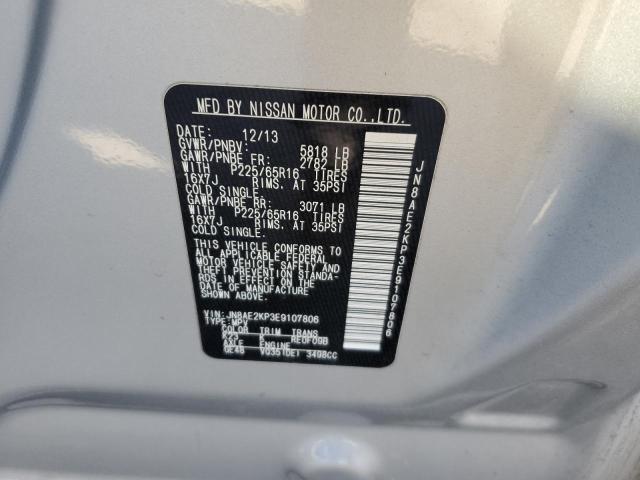 JN8AE2KP3E9107806 - 2014 NISSAN QUEST S SILVER photo 12