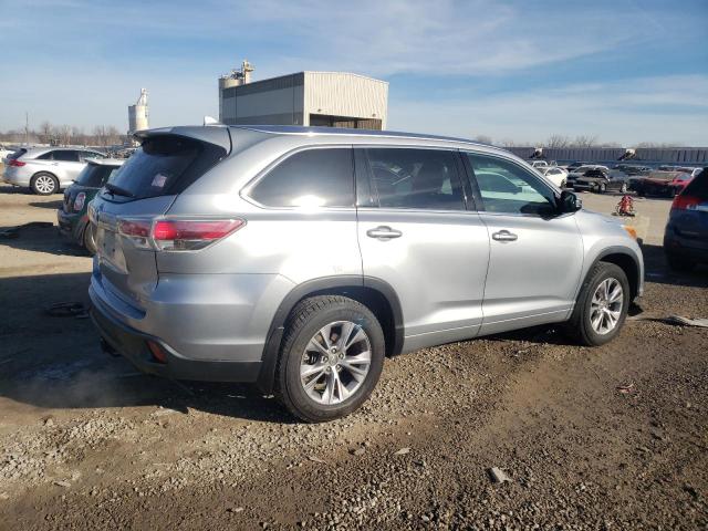 5TDJKRFH9FS091100 - 2015 TOYOTA HIGHLANDER XLE SILVER photo 3