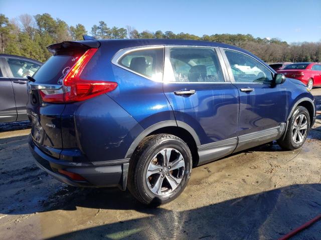 2HKRW6H30KH225127 - 2019 HONDA CR-V LX BLUE photo 3