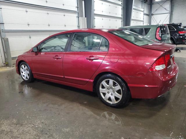 2HGFA1F50BH520781 - 2011 HONDA CIVIC LX RED photo 2