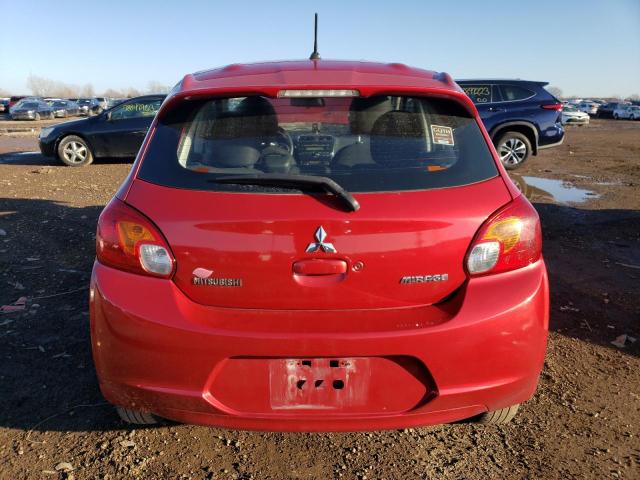 ML32A4HJ1FH009930 - 2015 MITSUBISHI MIRAGE ES RED photo 6