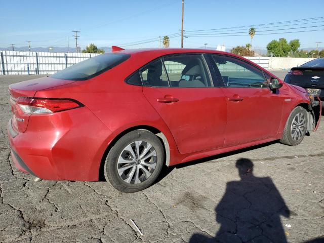 JTDEAMDE5MJ009860 - 2021 TOYOTA COROLLA LE RED photo 3