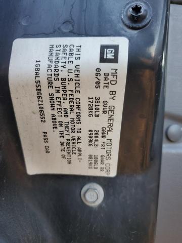 1G8AL55B66Z106552 - 2006 SATURN ION LEVEL 3 SILVER photo 12