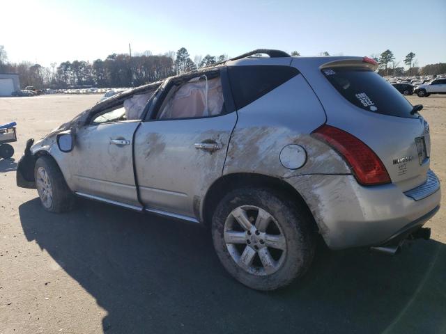 JN8AZ08W96W508142 - 2006 NISSAN MURANO SL SILVER photo 2