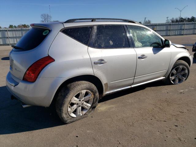 JN8AZ08W96W508142 - 2006 NISSAN MURANO SL SILVER photo 3