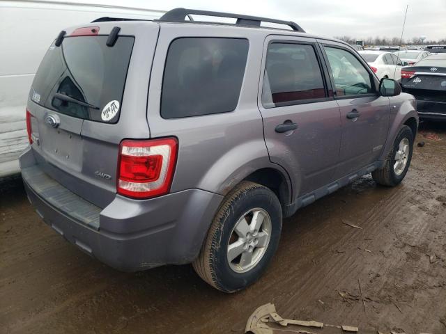 1FMCU93178KB93432 - 2008 FORD ESCAPE XLT GRAY photo 3