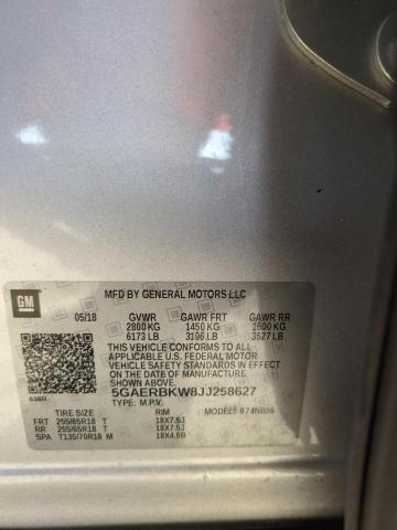 5GAERBKW8JJ258627 - 2018 BUICK ENCLAVE ESSENCE 银色 照片 14