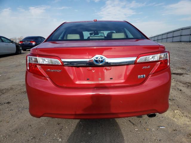 4T1BD1FK0EU101319 - 2014 TOYOTA CAMRY HYBRID RED photo 6