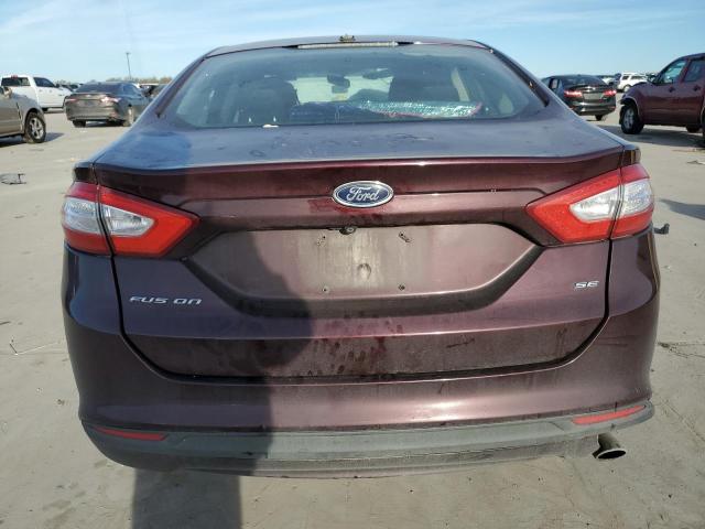 3FA6P0H78DR384130 - 2013 FORD FUSION SE BURGUNDY photo 6