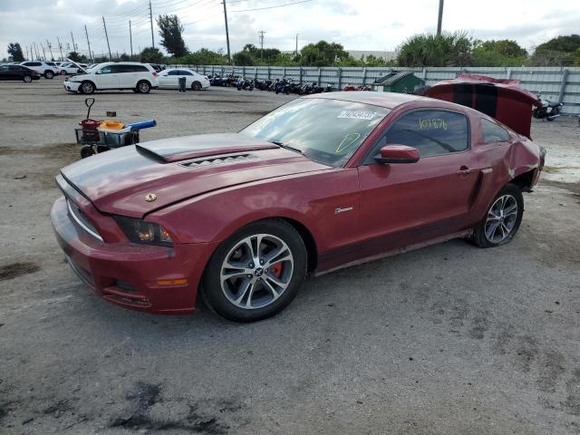 1ZVBP8AM7E5217864 - 2014 FORD MUSTANG RED photo 1
