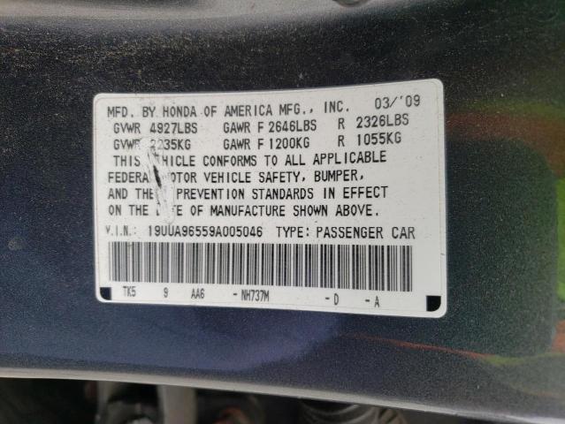 19UUA96559A005046 - 2009 ACURA TL GRAY photo 12