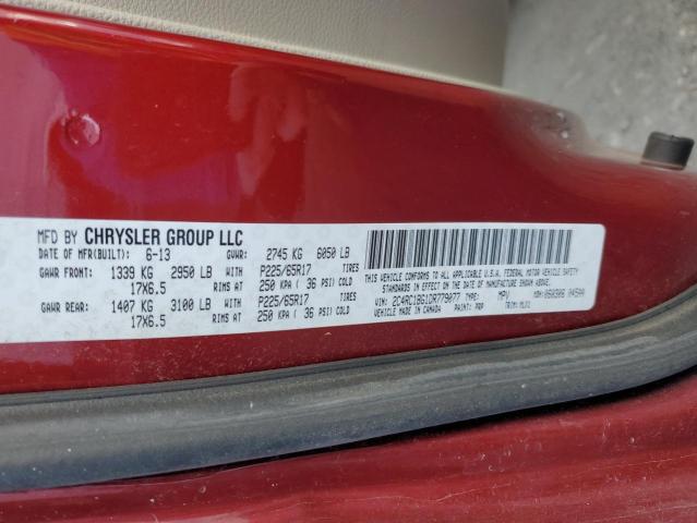 2C4RC1BG1DR779077 - 2013 CHRYSLER TOWN & COU TOURING 栗色 照片 13