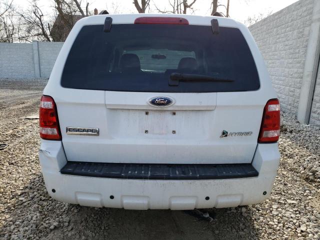 1FMCU59H88KC90748 - 2008 FORD ESCAPE HEV WHITE photo 6