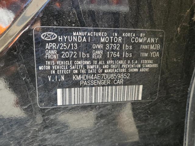 KMHDH4AE7DU859852 - 2013 HYUNDAI ELANTRA GLS BLACK photo 12